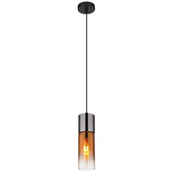 Annika Suspension Luminaires Globo Lighting Noir, 1 lumière