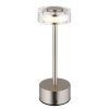 Shira Lampe à poser Luminaires Globo Lighting LED Nickel mat, 1 lumière