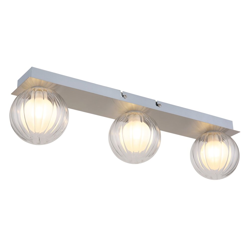 Ander Plafonnier Luminaires Globo Lighting Nickel mat, 3 lumières main product photo