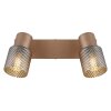 Satella Plafonnier, Spot de plafond, Applique murale, Spot mural Luminaires Globo Lighting Brun, Chrome, Noir, 2 lumières