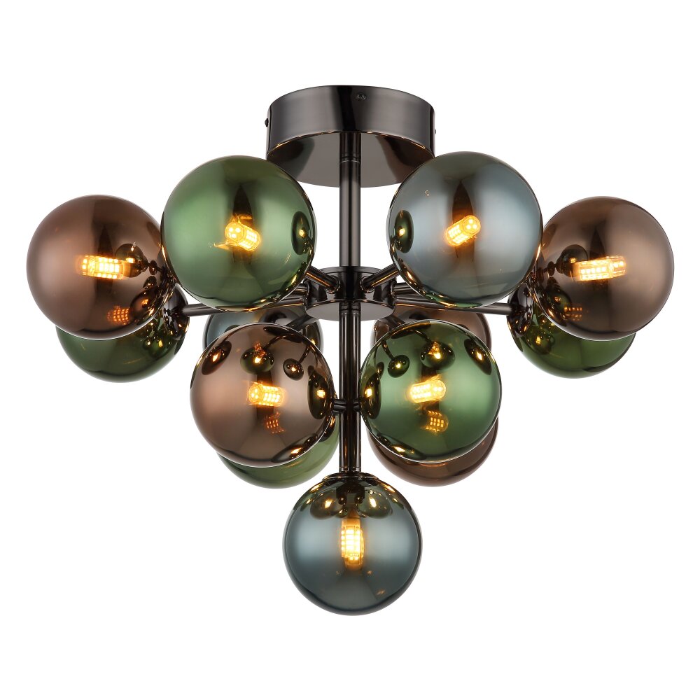 Grappy Plafonnier Luminaires Globo Lighting Chrome, Noir, 13 lumières main product photo