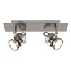Verpax Plafonnier, Spot de plafond, Applique murale, Spot mural Luminaires Globo Lighting Nickel mat, 2 lumières