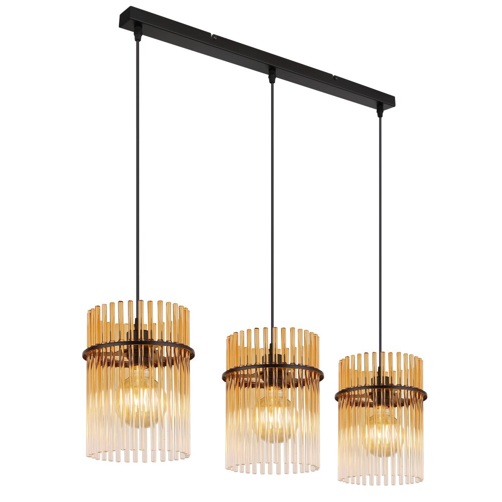 Gorley Suspension Luminaires Globo Lighting Noir, 3 lumières main product photo