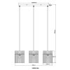 Gorley Suspension Luminaires Globo Lighting Noir, 3 lumières