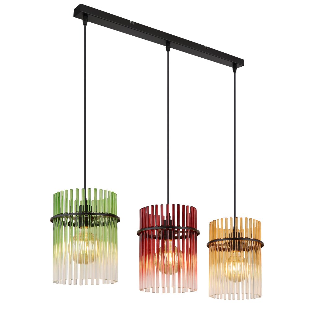 Gorley Suspension Luminaires Globo Lighting Noir, 3 lumières main product photo