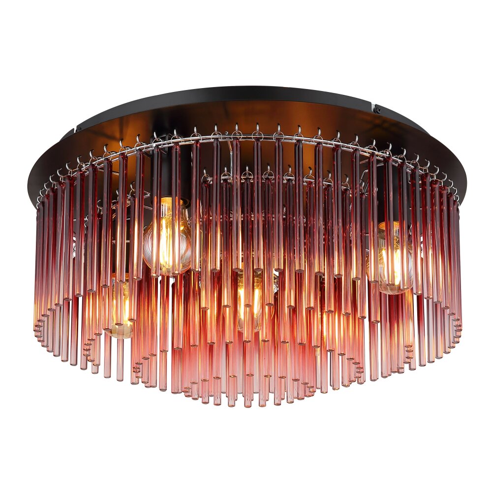 Gorley Plafonnier Luminaires Globo Lighting Chrome, Noir, 5 lumières main product photo