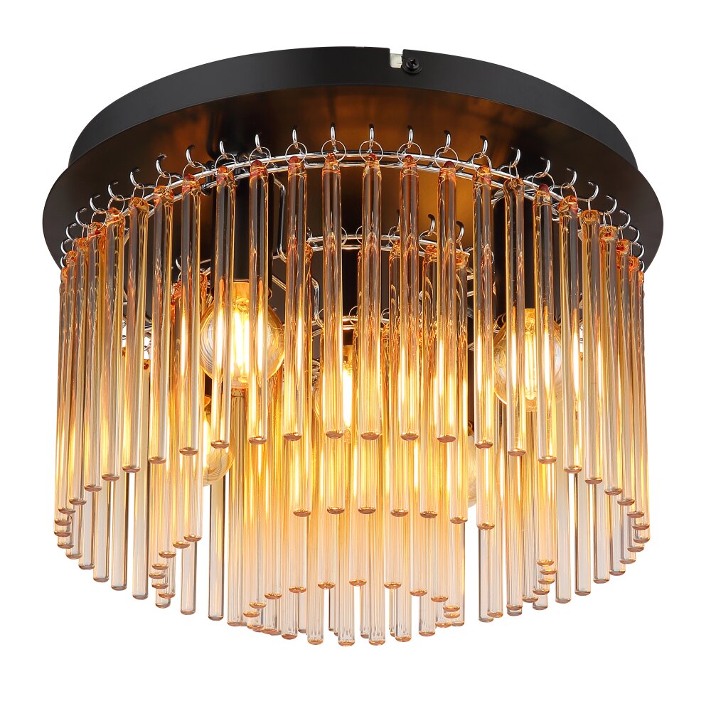 Gorley Plafonnier Luminaires Globo Lighting Chrome, Noir, 5 lumières main product photo