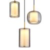 Lampigna Suspension Luminaires Globo Lighting LED Laiton, Noir, 1 lumière