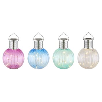 Solar Lampe solaire Luminaires Globo Lighting LED Chrome, Argenté, 12 lumières