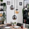 Gastor Suspension, Boule lumineuse Ambre, Fumé, 3 lumières