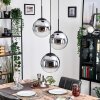 Gastor Suspension, Boule lumineuse Chrome, Clair, Fumé, 3 lumières
