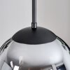 Gastor Suspension, Boule lumineuse Chrome, Clair, Fumé, 3 lumières