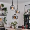 Gastor Suspension, Boule lumineuse Chrome, Clair, Fumé, 3 lumières