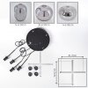 Apedo Suspension, Boule lumineuse, Suspension Fumé, 4 lumières Apedo Suspension, Boule lumineuse, Suspension Fumé, 4 lumières