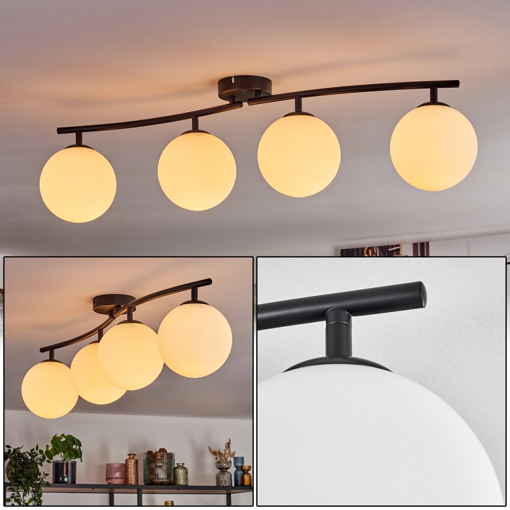 Gastor Plafonnier, Boule lumineuse Blanc, 4 lumières main product photo