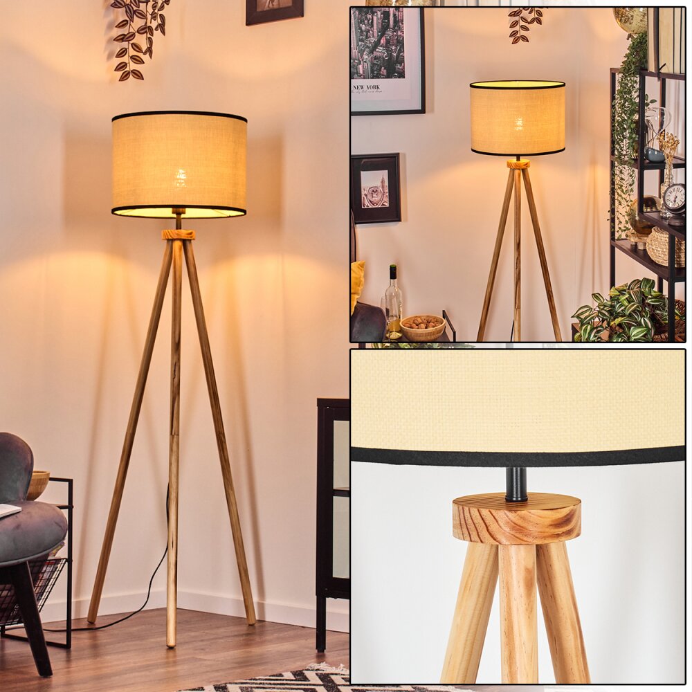 Chellas Lampadaire Écru, Noir, 1 lumière main product photo