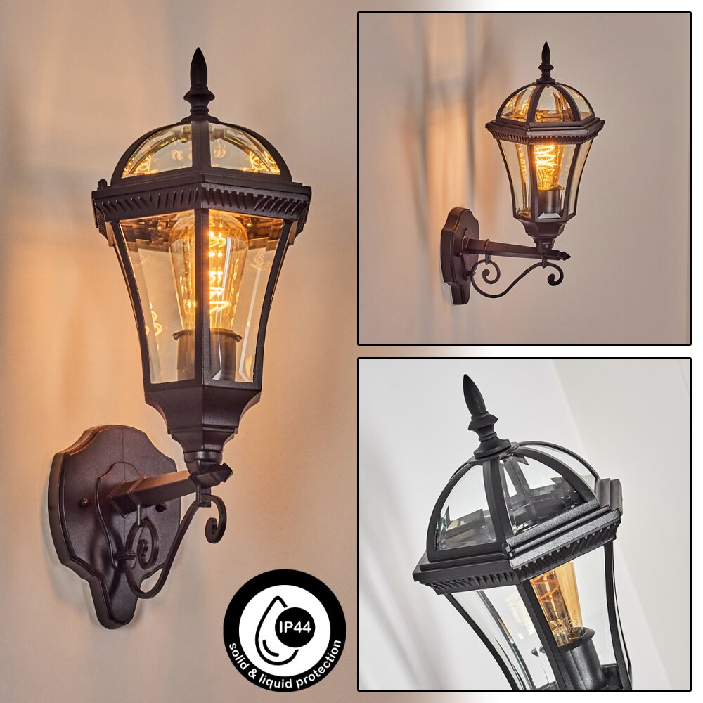 Lavajo Luminaire extérieur, Lampe murale d´extérieur Noir, 1 lumière main product photo