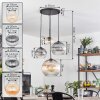 Koyoto Suspension, Boule lumineuse, Suspension Ambre, Clair, Fumé, 4 lumières