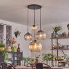 Koyoto Suspension, Boule lumineuse, Suspension Ambre, Clair, Fumé, 4 lumières