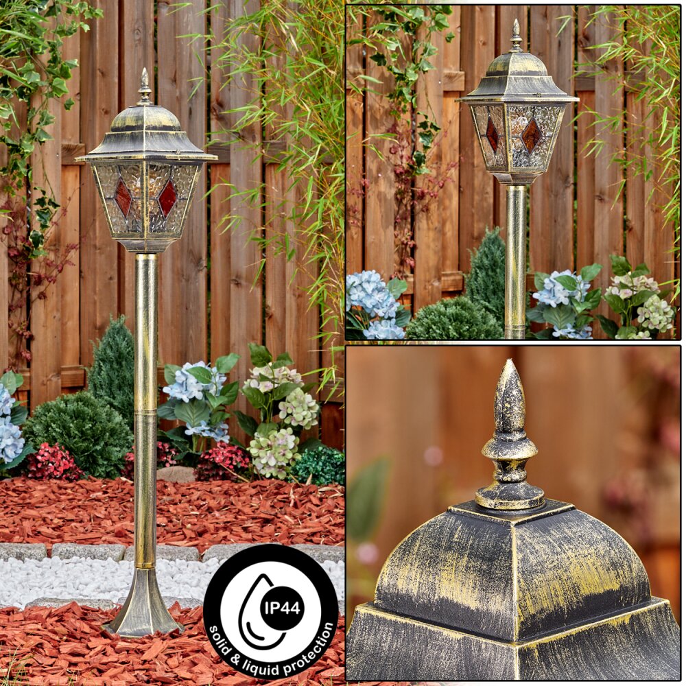 Chatelain Luminaire extérieur, Eclairage de chemin Or, Noir, 1 lumière main product photo
