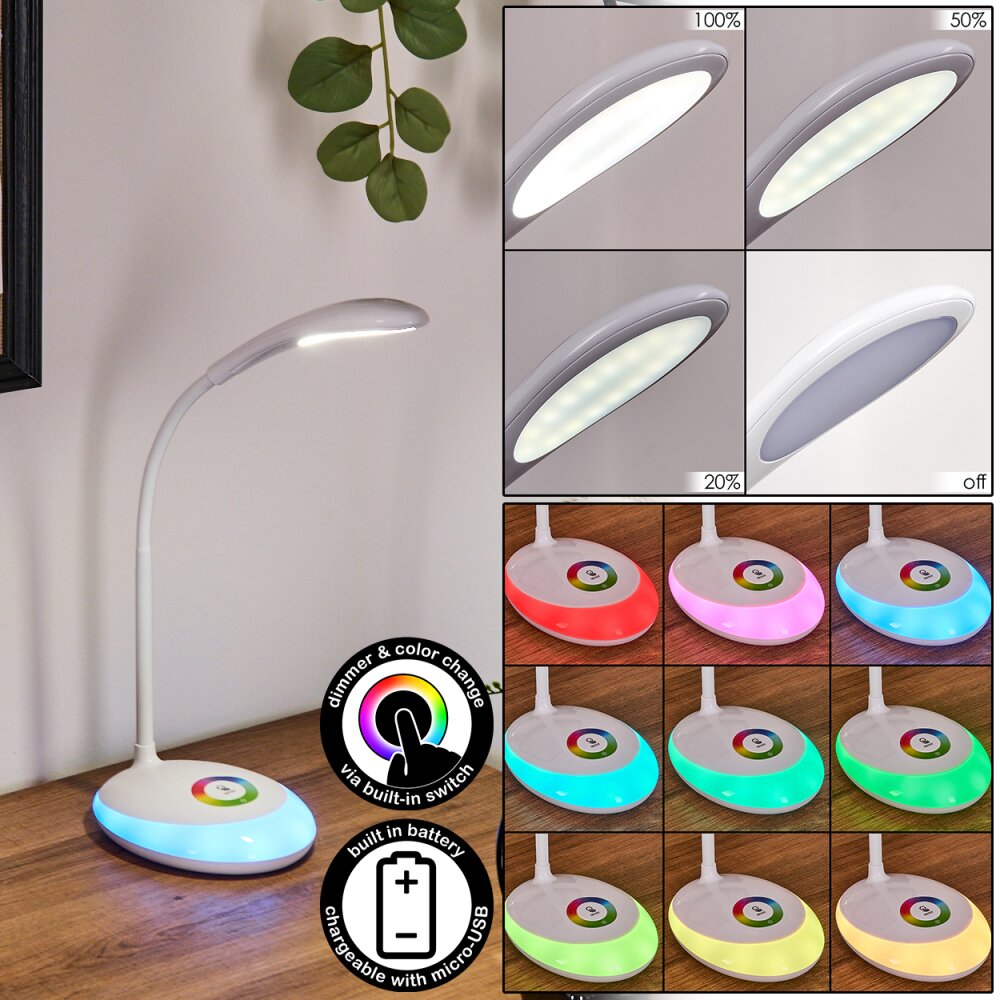 Sneslev Lampe de bureau, Lampe à poser LED Blanc, 1 lumière, Changeur de couleurs main product photo