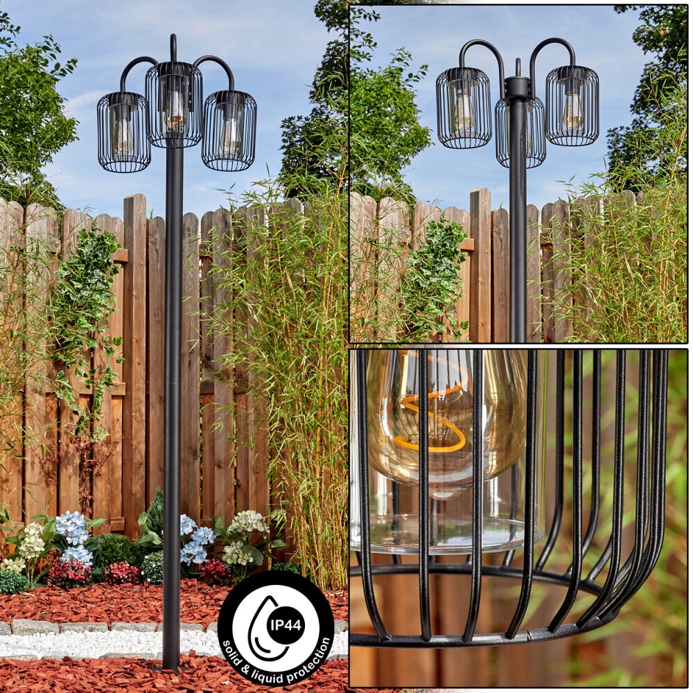 Lejonbacken Luminaire extérieur, Réverbère, Eclairage de chemin Noir, 3 lumières main product photo