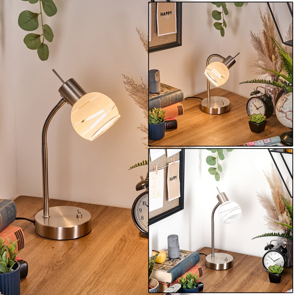 Warga Lampe à poser, Liseuse Nickel mat, 1 lumière main product photo