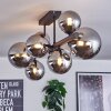 Chehalis Plafonnier, Boule lumineuse Chrome, Fumé, 8 lumières