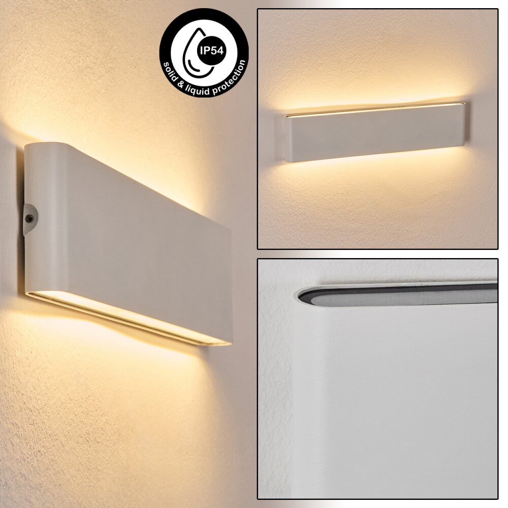 Gamas Lampe murale d´extérieur, Luminaire de salle de bain, Applique murale, Spot mural Blanc, 1 lumière main product photo