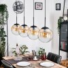 Gastor Suspension, Boule lumineuse, Suspension Ambre, Clair, 4 lumières