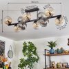Gastor Plafonnier, Boule lumineuse Ambre, Clair, Fumé, 10 lumières