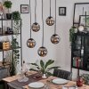 Gastor Suspension, Boule lumineuse, Suspension Fumé, 5 lumières