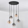 Gastor Suspension, Boule lumineuse, Suspension Ambre, Clair, Fumé, 5 lumières