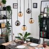 Gastor Suspension, Boule lumineuse, Suspension Ambre, Fumé, 5 lumières