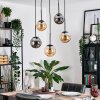 Gastor Suspension, Boule lumineuse, Suspension Ambre, Fumé, 5 lumières
