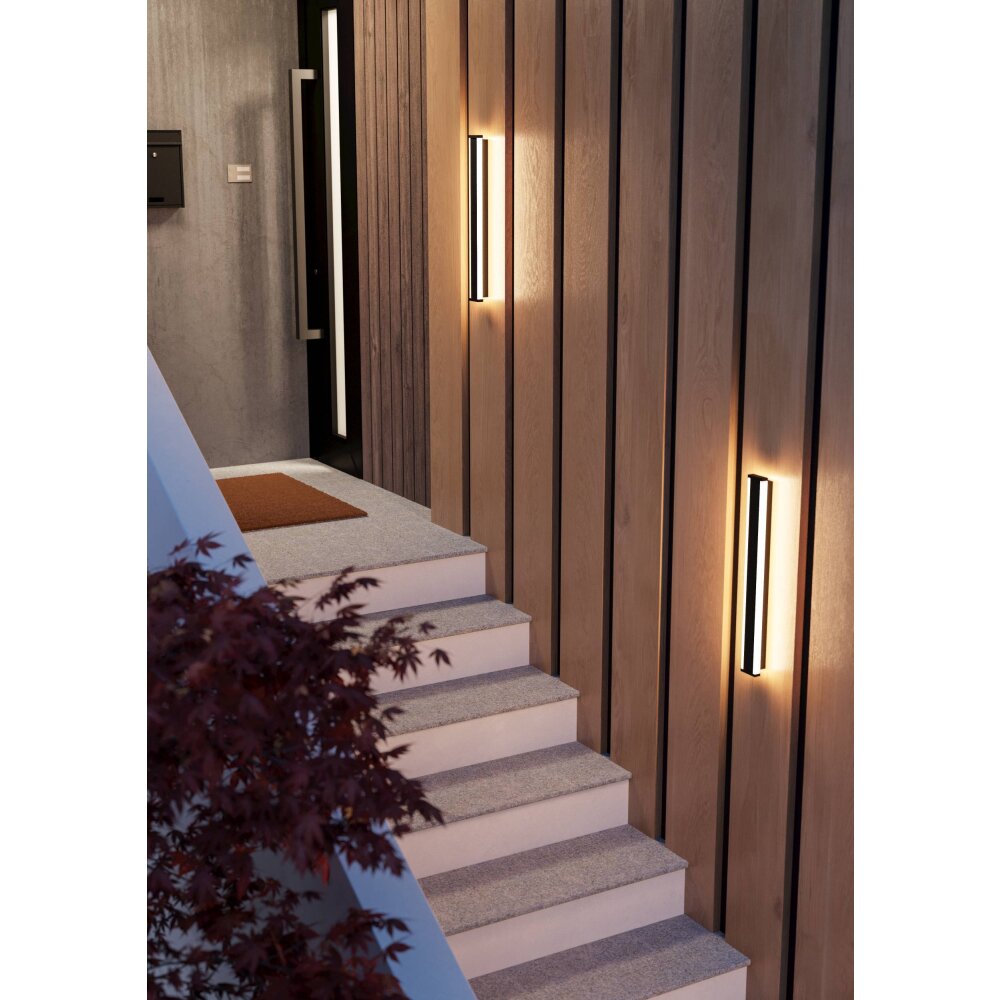 NEVIANO Lampe murale d´extérieur Luminaires Eglo LED Noir, 2 lumières main product photo