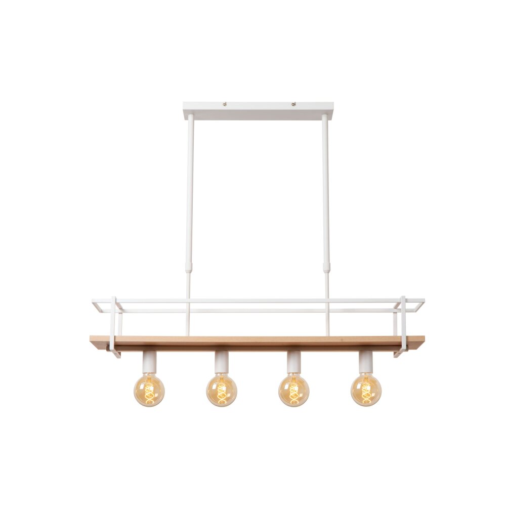 MILONGA Suspension Luminaires Lucide Blanc, 4 lumières main product photo