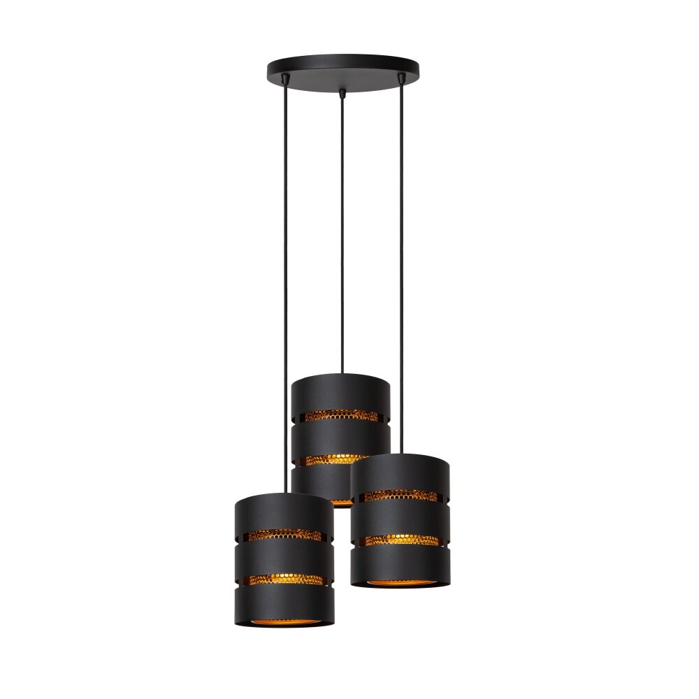 ROSAS Suspension Luminaires Lucide Noir, 3 lumières main product photo
