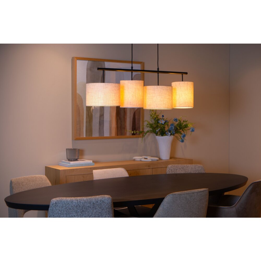 MAYA Suspension Luminaires Lucide Noir, 4 lumières main product photo