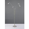 Marley Lampadaire, Lampadaires arc Luminaires Trio Nickel mat, 5 lumières