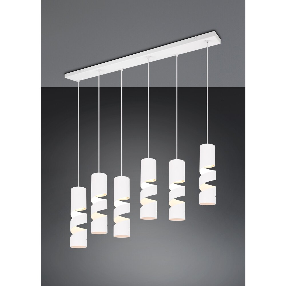 Stream Suspension Luminaires Trio Blanc, 6 lumières main product photo