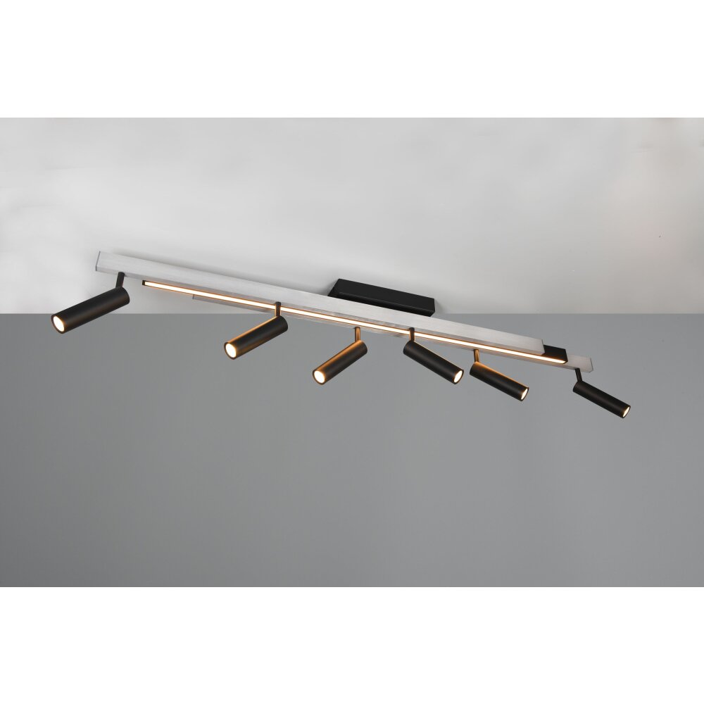 Zeno Plafonnier Luminaires Trio LED Aluminium, 7 lumières, Télécommandes main product photo
