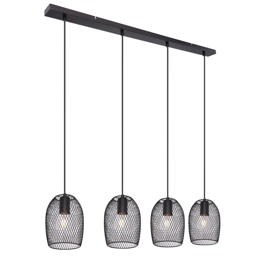 Suspension Globo DOPS Noir, 4 lumières main product photo