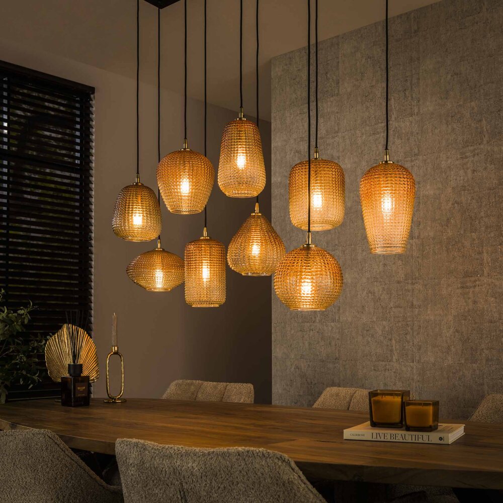 Escusa Suspension Anthracite, 9 lumières main product photo