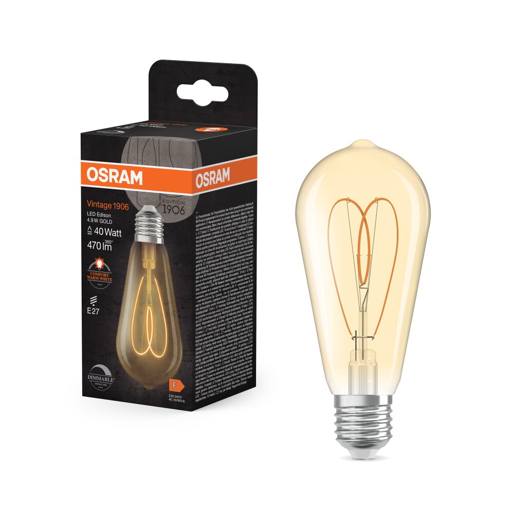 Luminaires Osram E27 4.9 Watt blanc chaud dimmable 470 Lumen main product photo