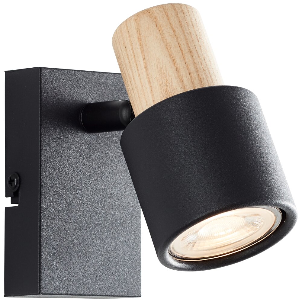 Pini Spot mural Luminaires Brilliant Noir, 1 lumière main product photo