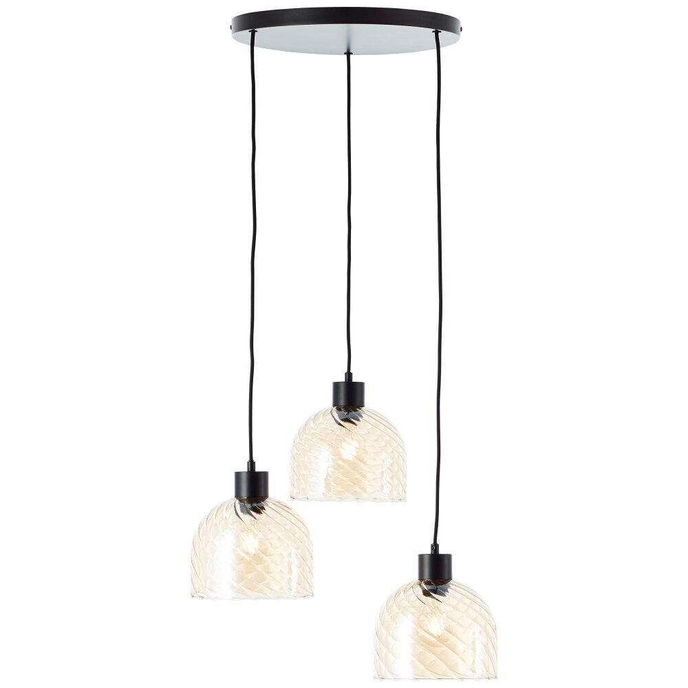 Casto Suspension Luminaires Brilliant Noir, 3 lumières main product photo