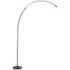 Bow Lampadaire, Lampadaires arc Luminaires Brilliant LED Noir, 1 lumière