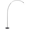 Bow Lampadaire, Lampadaires arc Luminaires Brilliant LED Noir, 1 lumière