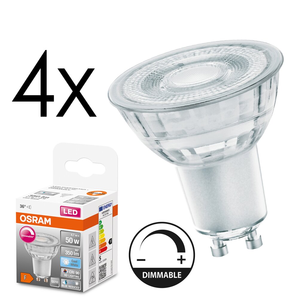 GU10 LED 4.7 Watt blanc neutre dimmable 350 Lumen main product photo